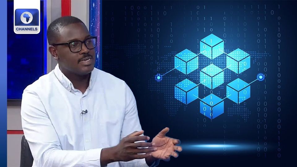 Alex speaking in the Channels Television studio